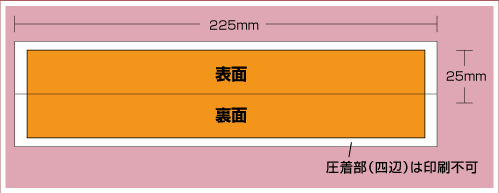 完封箸＜テイクアウト用＞名入れ印刷面積